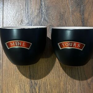 Baileys Irish Cream "Mine & Yours" ceramic collectible desert/coffee/esprcups.